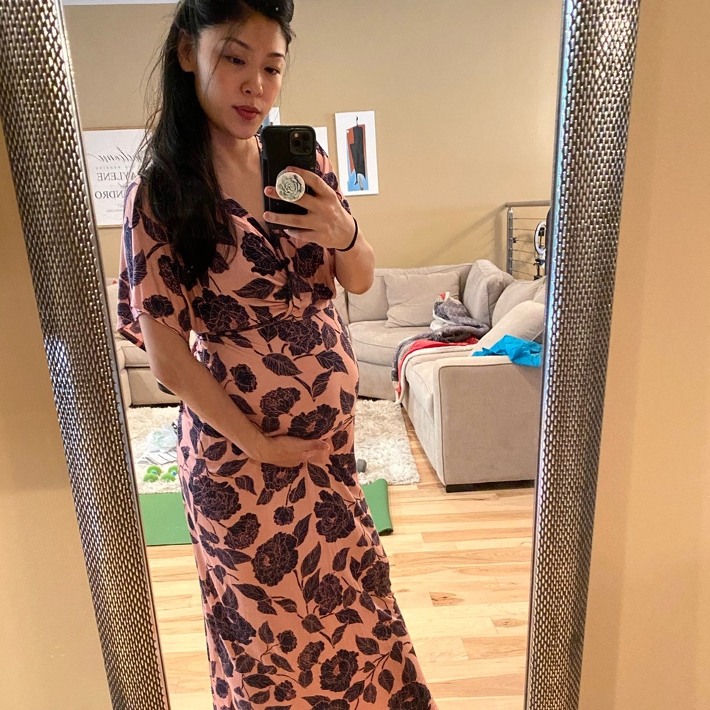 Motherhood Maternity Pink Floral Dress S